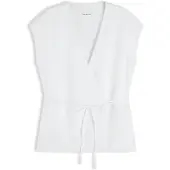 Tommy Hilfiger Gilet de costume 'Blend Wrap Waistcoat' blanc
