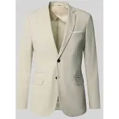 Selected Coupe Slim Blazer À Simple Boutonnage Homme Blanc 44