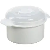 PLAST TEAM Vertriebs GmbH plast team Boîte à micro-ondes Micro 0,5 litre ronde blanche/transparente