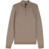 BOSS Pull en coton mélangé avec encolure zippée