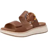 Remonte , sandales pour femmes, confortables, tongs, couleur marron, style décontracté