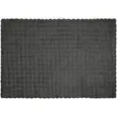 vidaXL Couverture en Fourrure de Lapin Synthétique Gris foncé