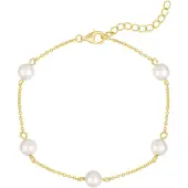 Rafaela Donata Bracelet or / blanc perle