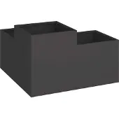 vidaXL Pot de fleurs de jardin noir 80 x 80 x 48 cm acier