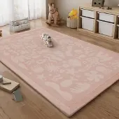 Little Olly Tapis de jeu lavable - Flo Rose | 150x200cm | Rectangulaire | Tissage plat