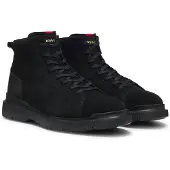 HUGO Bottines en cuir suédé avec finitions en cuir