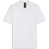 BOSS Polo en maille de coton mélangé avec Structure bodymapping