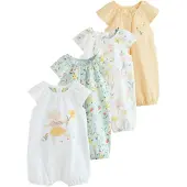 Next Barboteuse / body jaune d'or / menthe / blanc
