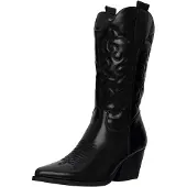 Salinyang Bottes de cowboy noir