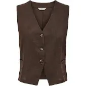 ONLY Gilet de costume 'ONLTizana' chocolat
