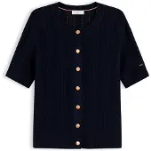 Tommy Hilfiger Cardigan 'SUMMER CABLE' bleu foncé