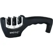 King Hoff Affûteur De Couteaux - Kinghoff Kh-1116 - Affûtage En Trois Étapes - Compatible Céramique - Base Antidérapante