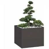 Super Merchant Jardinière noir 100x100x80 cm acier