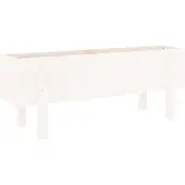 vidaXL Lit surélevé blanc 160x30x38 cm pin massif