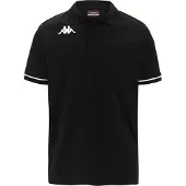 Kappa Barli Short Sleeve Polo Noir 3XL Homme