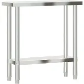 vidaXL Table de travail de cuisine 110x55x85 cm acier inoxydable