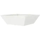 vidaXL Cache-pot de jardin Blanc 50 x 50 x 15 cm Acier laminé à froid