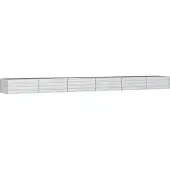 vidaXL Lit surélevé de jardin 600x80x45 cm Acier galvanisé argenté