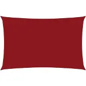 vidaXL Voile de parasol tissu oxford rectangulaire 2,5x5 m rouge