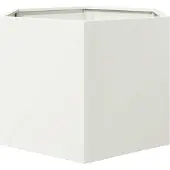 vidaXL Jardinière blanc hexagone 69x60x45 cm acier