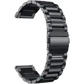 INF Bracelet en acier inoxydable pour Garmin VivoActive 4 Noir