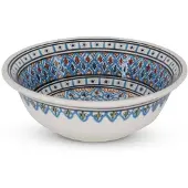 Safaary Bol marocain bleu-blanc-Ø 25 x 9cm