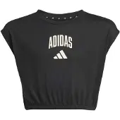 Adidas Debardeur enfant SEASONALS COLLEGIATE TYPOGRAPHY T-SHIRT filles - Noir - 13 / 14 ans