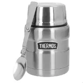 Thermos Stainless Steel With Folding Spoon-470ml Lunch Box Argenté