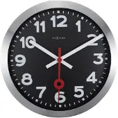 Nextime - 3999ARZW - Horloge Murale - 35cm - argent - Station