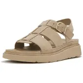 FitFlop pour femme. A3T-923 Sandales Gen Fisherman en cuir marron (38), Beige, 3 à 5 cm, Boucle, Casuel