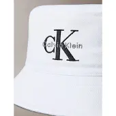 Calvin Klein Jeans Chapeaux 'CK Monogram Embroidery' noir / blanc