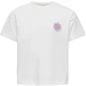 ONLY GIRLS T-Shirt 'KOGSOLI-VERAS' violet / orange / blanc