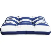 vidaXL Coussin De Palette Rayure Bleue/Blanche 58x58x10 Cm Tissu