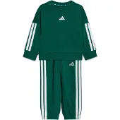 Adidas Essentials 3 Stripes French Terry Joggers Set Vert 3-4 Years Enfants