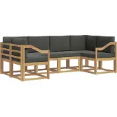 vidaXL Ensemble de canapés d'extérieur avec coussins, 6 pièces, blanc et anthracite