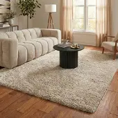 NATURL. Tapis shaggy - Blaze Beige | 160x230 cm | Rectangulaire |