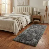 NATURL. Tapis de couloir lavable - Blaze Gris | 80x250 cm | Tapis de couloir | Pile haute