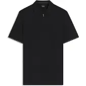 BOSS Polo Regular avec fermeture zippée