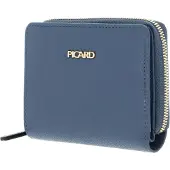 PICARD Cuir porte-monnaie Java 1 Wallet Denim bleu gris