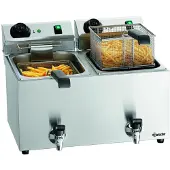 Bartscher Double friteuse MDI SNACK IV Plus avec robinet de vidange des graisses, 9 litres A162829