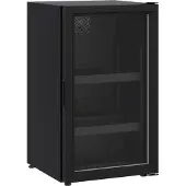 CombiSteel Mini-réfrigérateur – Modèle de table 136 litres, noir, porte en verre