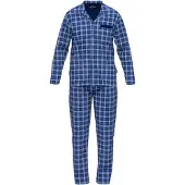 Götzburg Pyjama long bleu / bleu marine / blanc