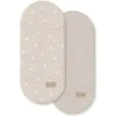 Albero Mio Satin Cotton And Muselina Goose Bottom Carrycot 2 Units Beige