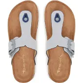 Tamaris Mules à orteils séparés pour femme, semelle plate, modèle vegan 1-27400-46, pointure : 38 EU, couleur : bleu