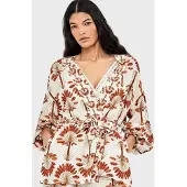 Gisela Kimono orange / blanc cassé