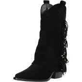 Salinyang Bottes de cowboy noir