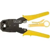 Topex Pince à sertir pour connecteurs téléphoniques et informatiques 4p.6p.8p (32D409)