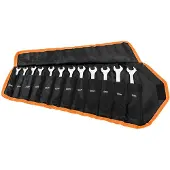 Neo Tools Jeu de 12 clés mixtes plates à cliquet avec interrupteur/levier de changement de vitesse 8-19 mm