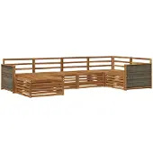vidaXL Ensemble de canapés d'extérieur 6 pièces Naturel