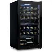 Klarstein Shiraz 29 Duo Cave à vin 2 zones 80 L/29 bouteilles 5-22°C tactile noire